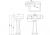 Burlington Средняя раковина Edwardian и пьедестал B4 P1 w 65cm x d 47cm